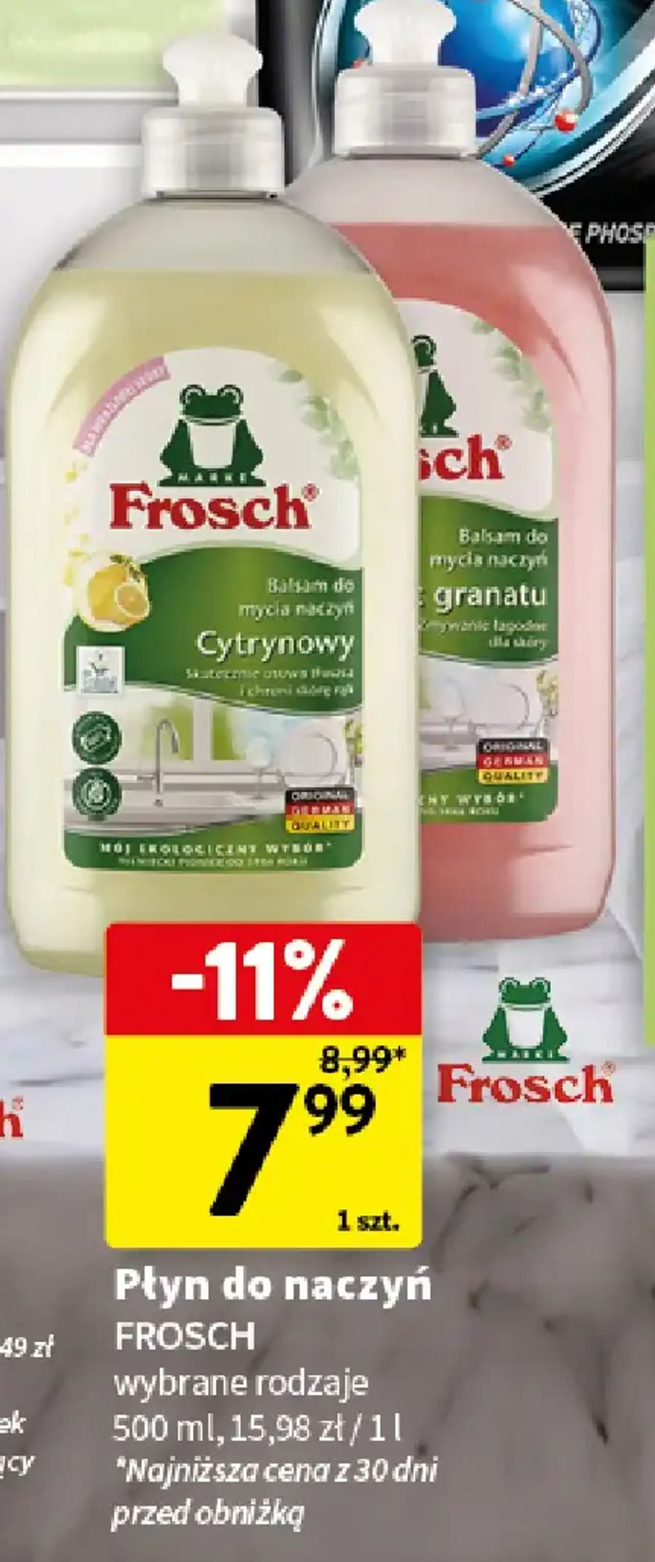 Płyn do naczyń FROSCH wybrane rodzaje