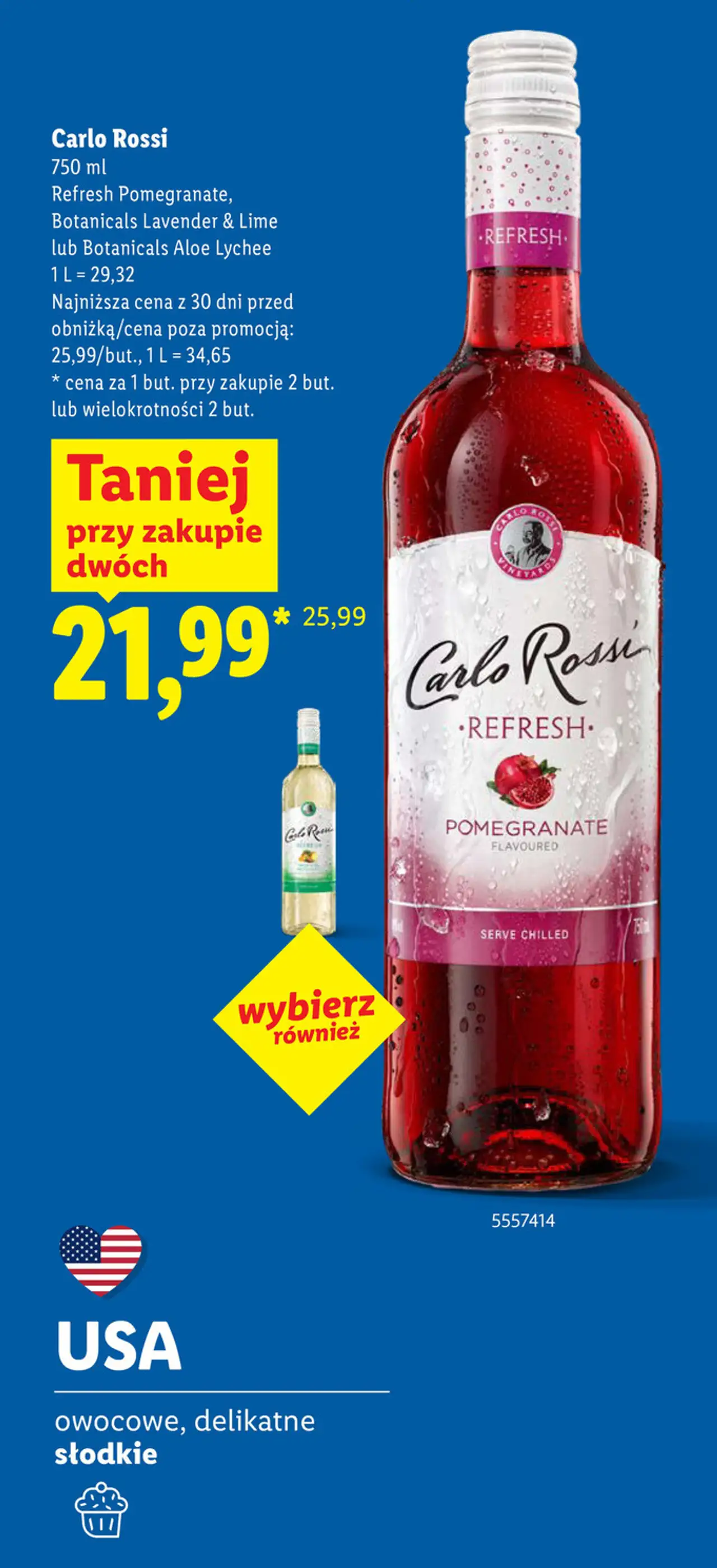 Carlo Rossi Refresh Pomegranate, Botanicals Lavender & Lime lub Botanicals Aloe Lychee
