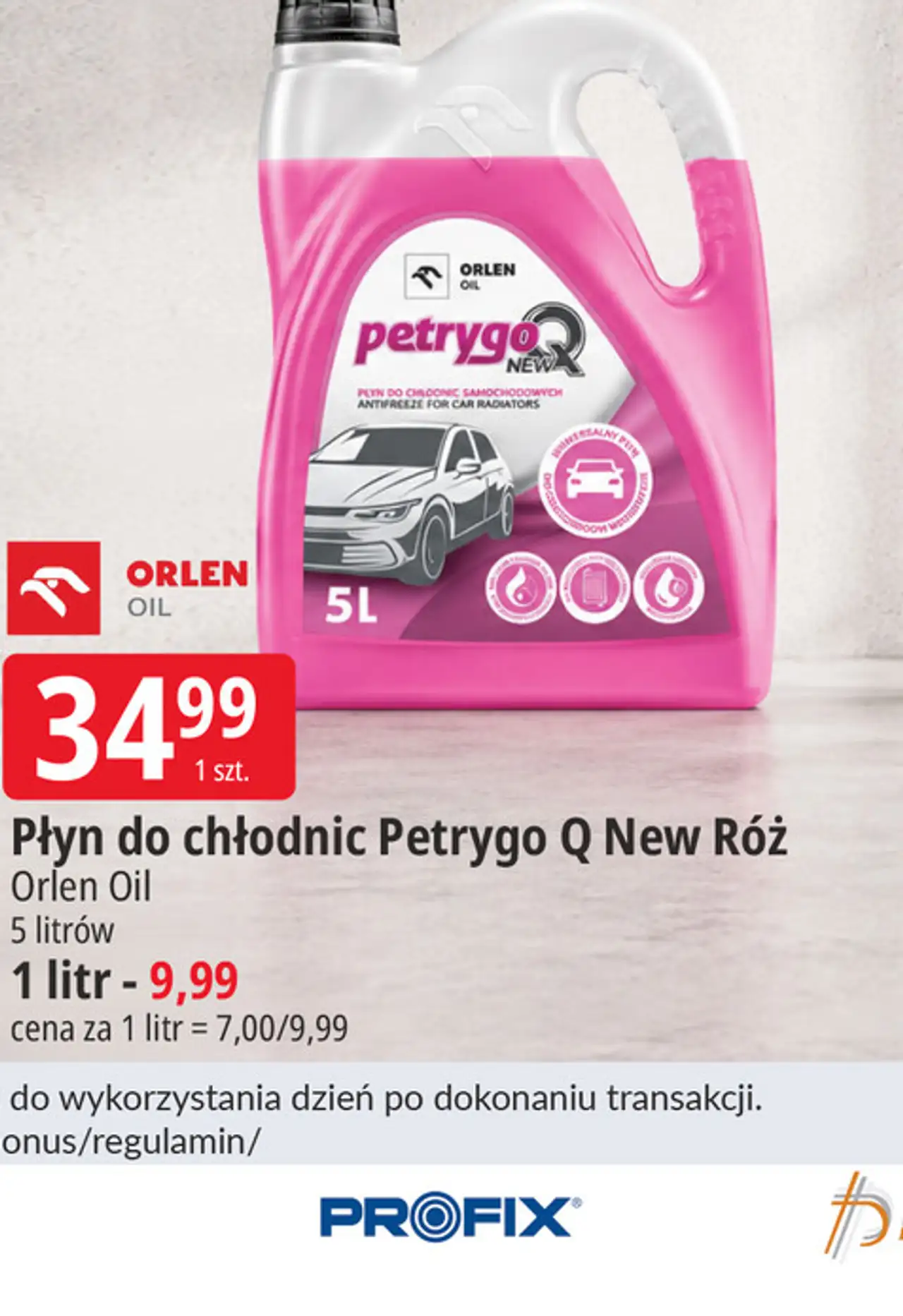 Płyn do chłodnic Petrygo Q New Róż Orlen Oil