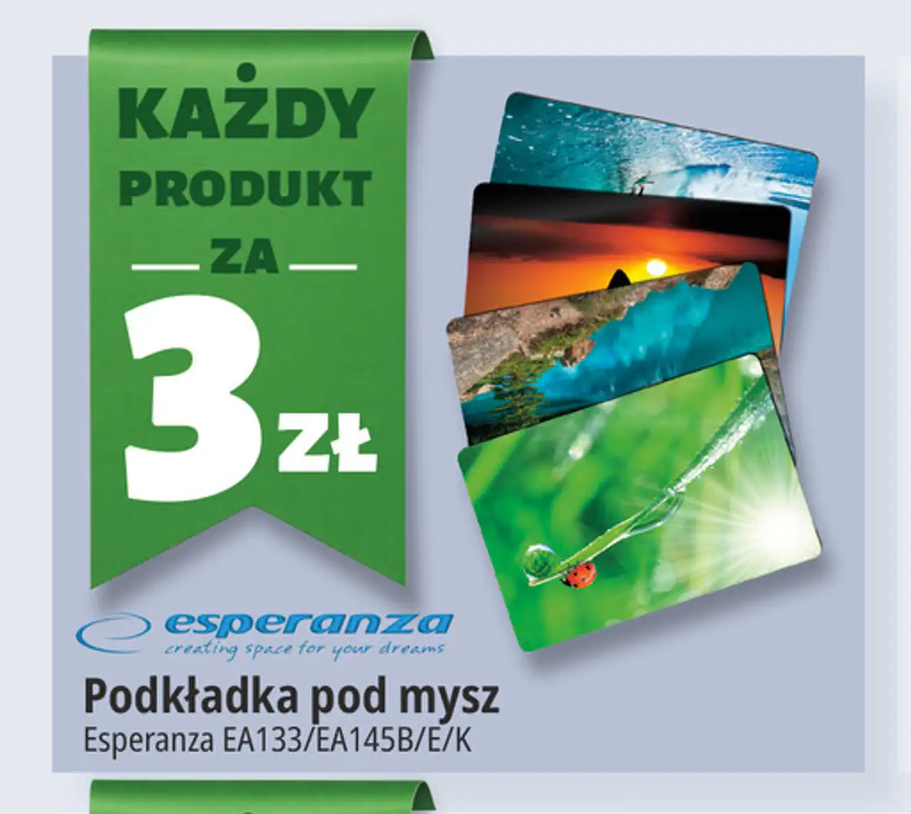 Podkładka pod mysz Esperanza EA133/EA145B/E/K