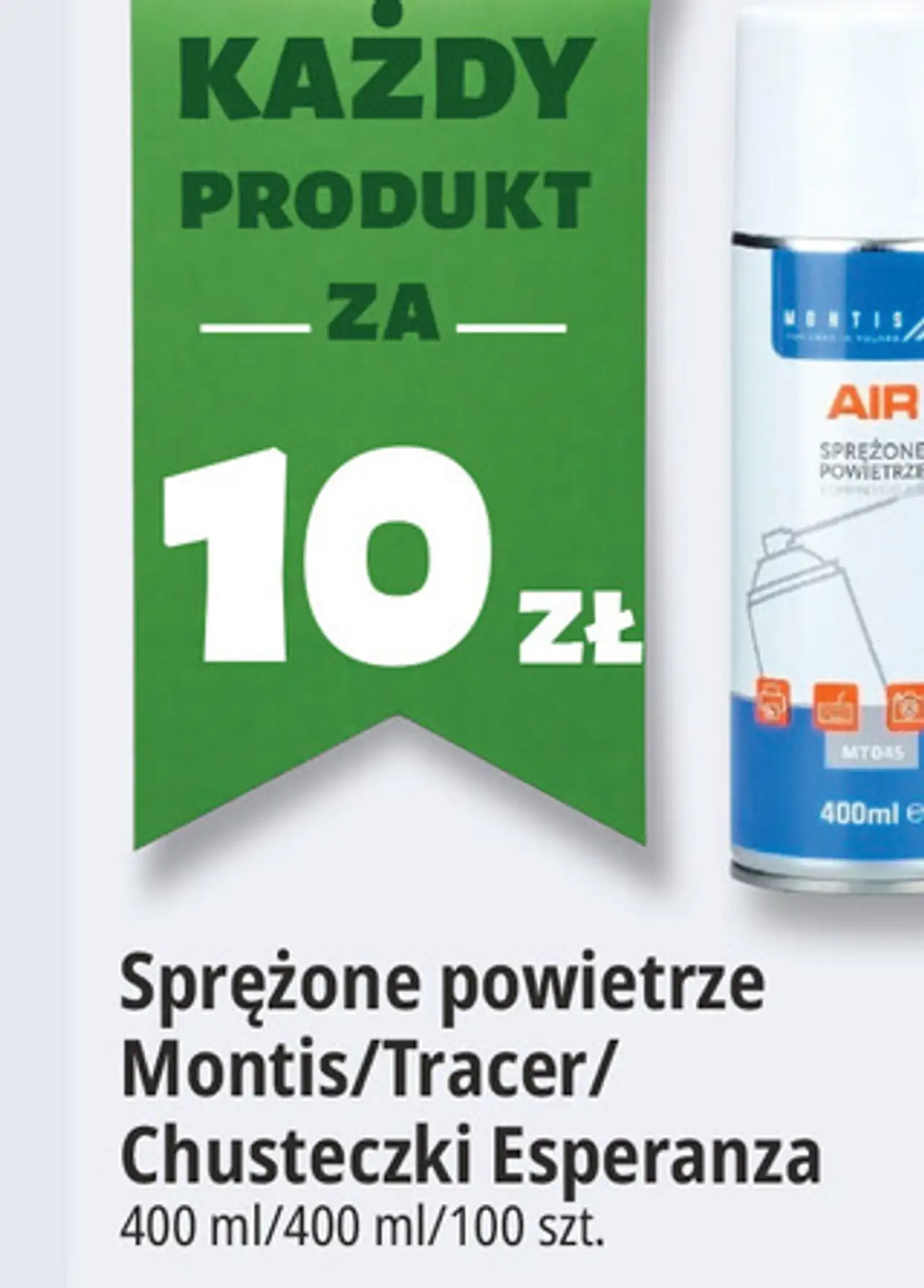Sprężone powietrze Montis/Tracer / Chusteczki Esperanza