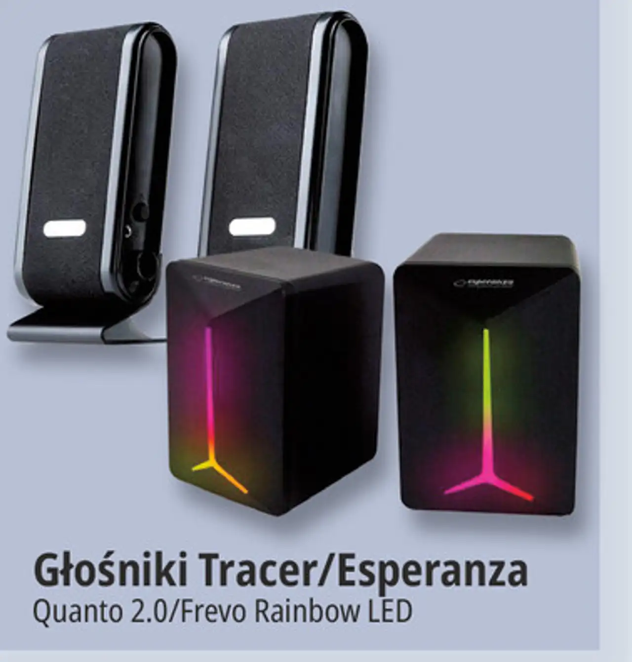 Głośniki Tracer/Esperanza Quanto 2.0/Frevo Rainbow LED
