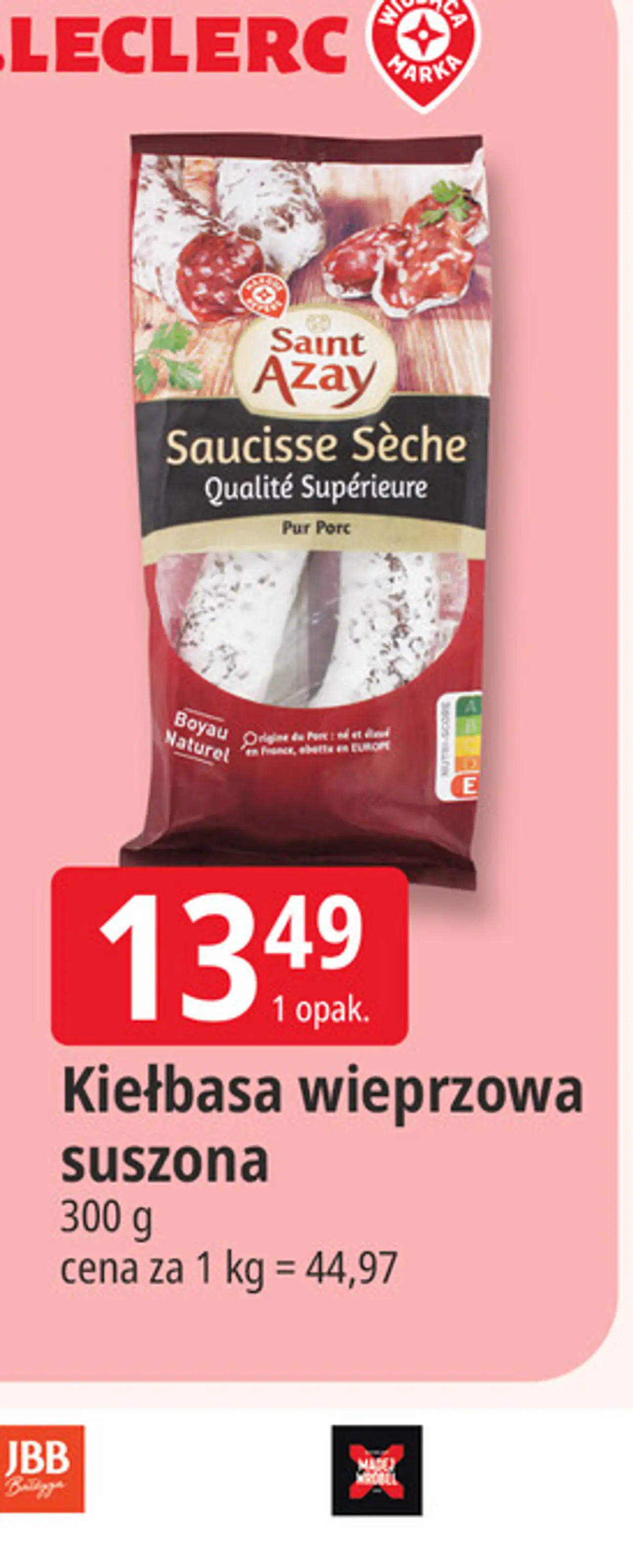 Kiełbasa wieprzowa suszona Saint Azay