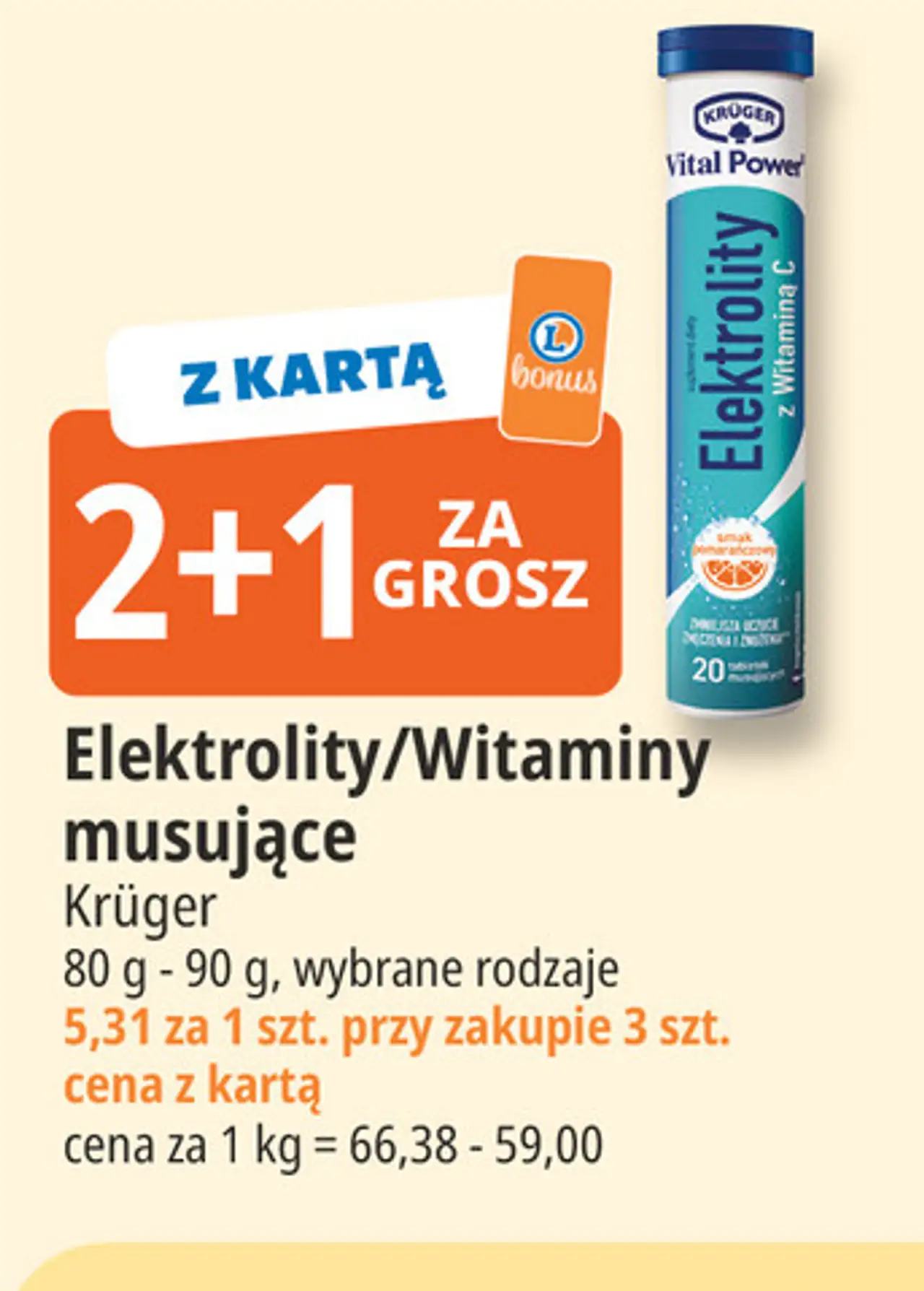 Elektrolity/Witaminy musujące Krüger