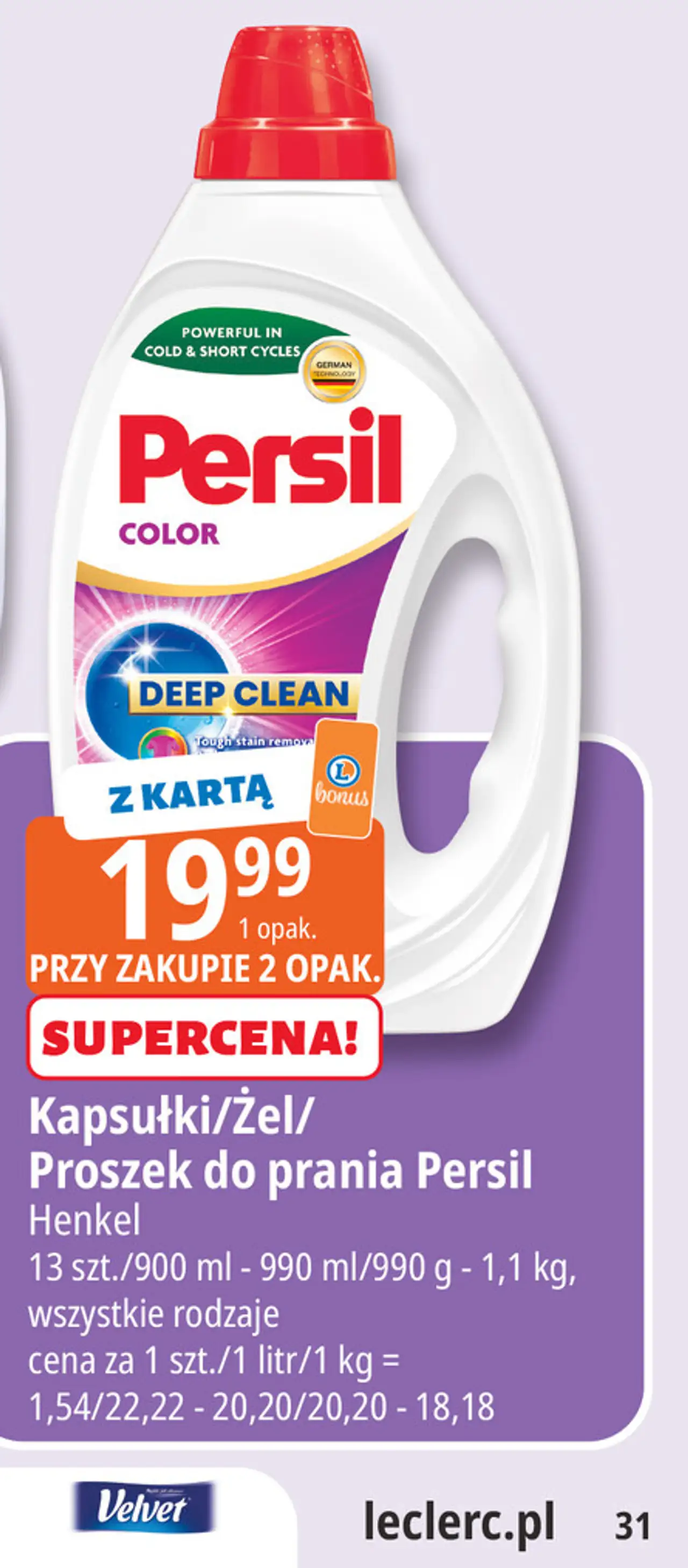 Kapsułki/Żel/Proszek do prania Persil