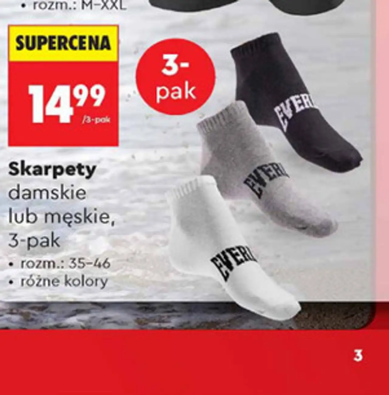 Everlast Skarpety damskie lub męskie, 3-pak