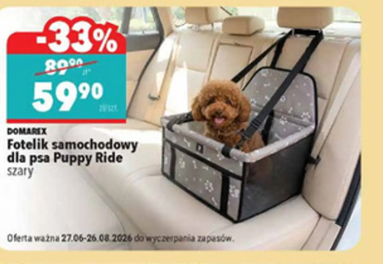 Domarex Fotelik samochodowy dla psa Puppy Ride