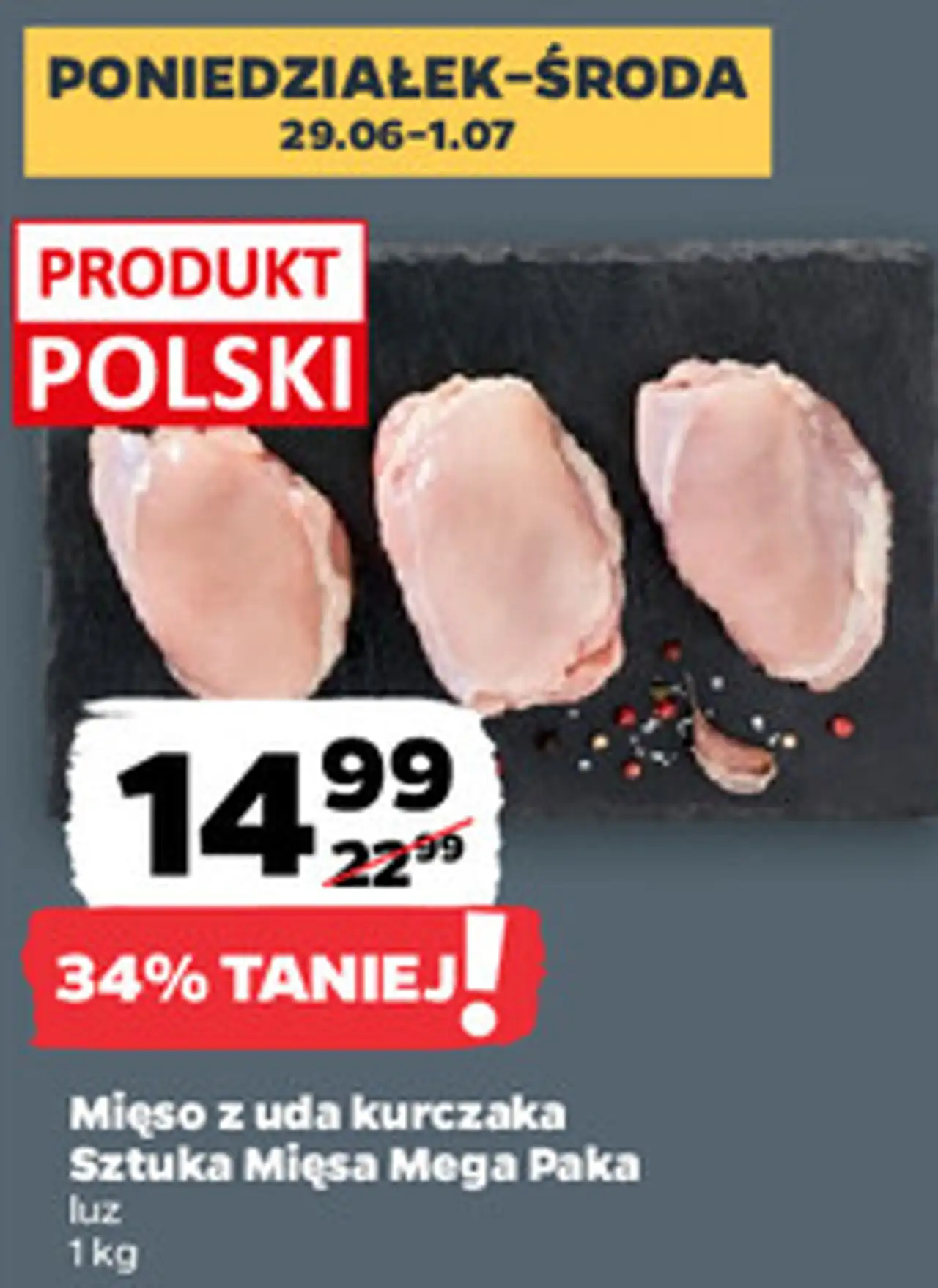 Mięso z uda kurczaka Sztuka Mięsa Mega Paka