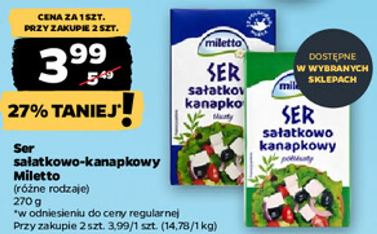 Ser sałatkowo-kanapkowy Miletto