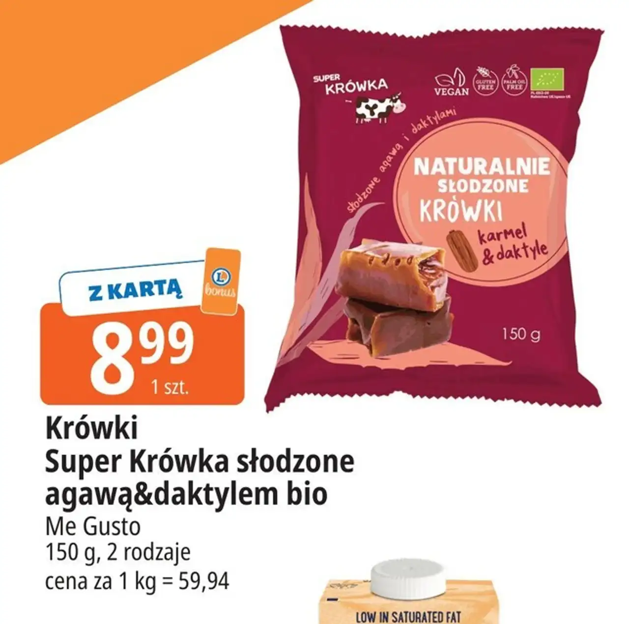 Super Krówka Krówki słodzone agawą & daktylem bio