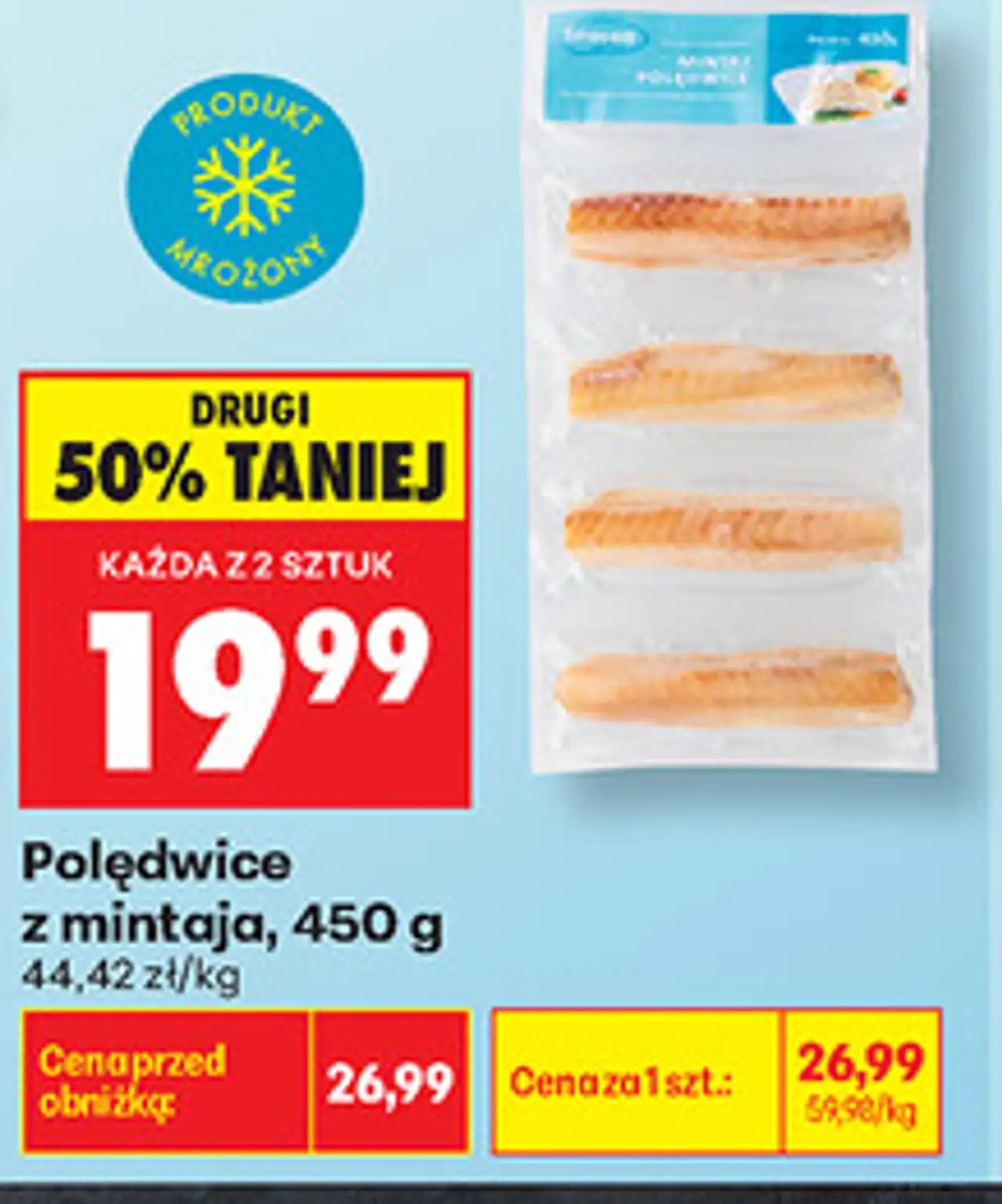 Polędwice z mintaja, 450 g