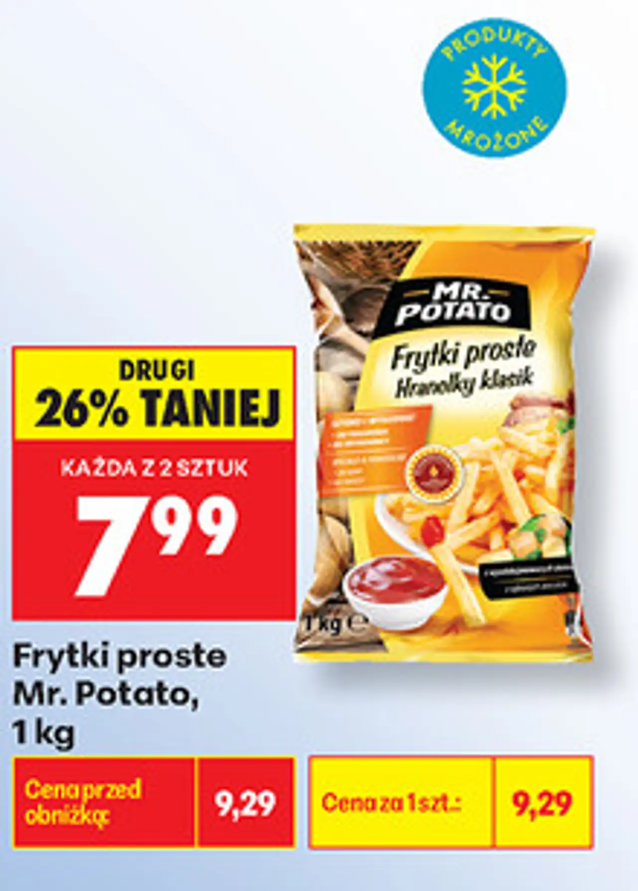 Frytki proste Mr. Potato, 1 kg