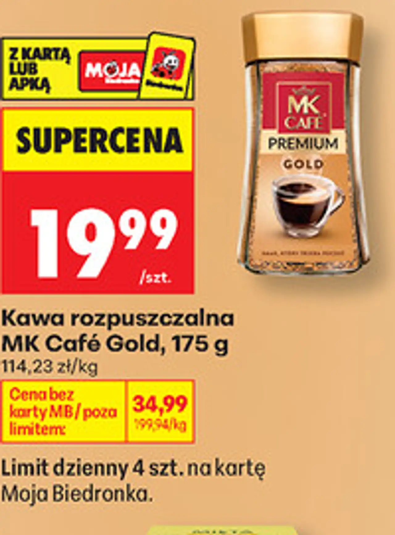Kawa rozpuszczalna MK Café Gold, 175 g
