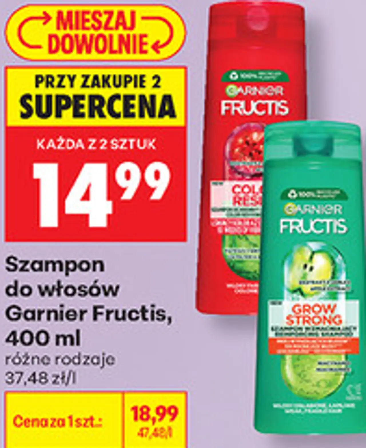 Szampon do włosów Garnier Fructis, 400 ml