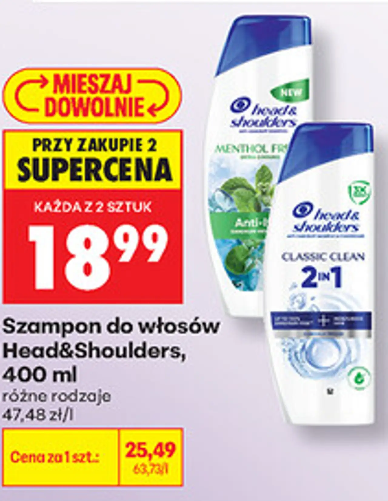 Szampon do włosów Head&Shoulders, 400 ml