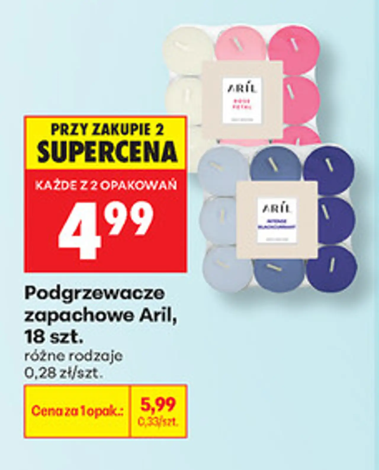 Podgrzewacze zapachowe Aril, 18 szt.