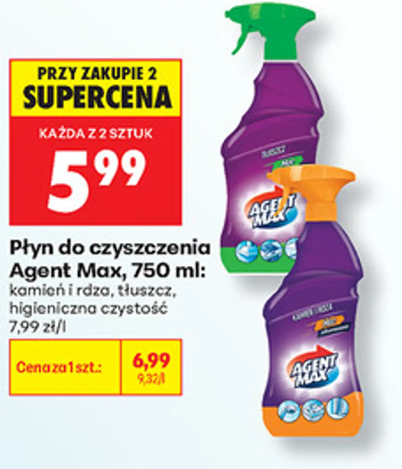 Płyn do czyszczenia Agent Max, 750 ml