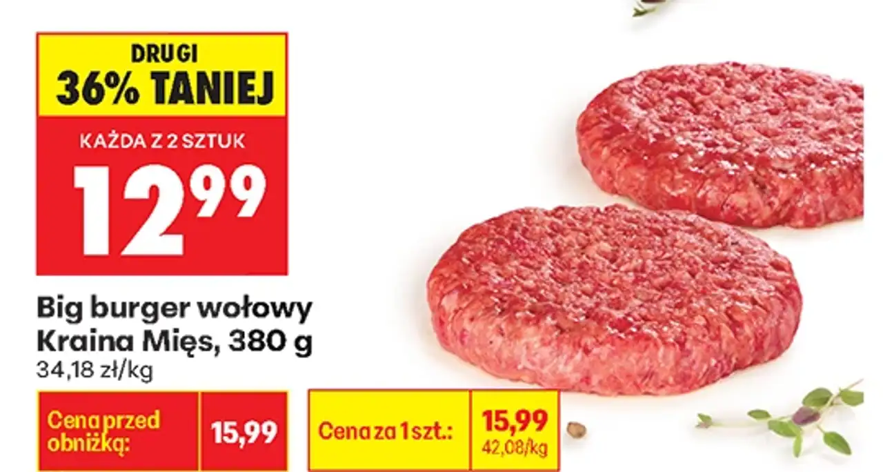 Big burger wołowy Kraina Mięs