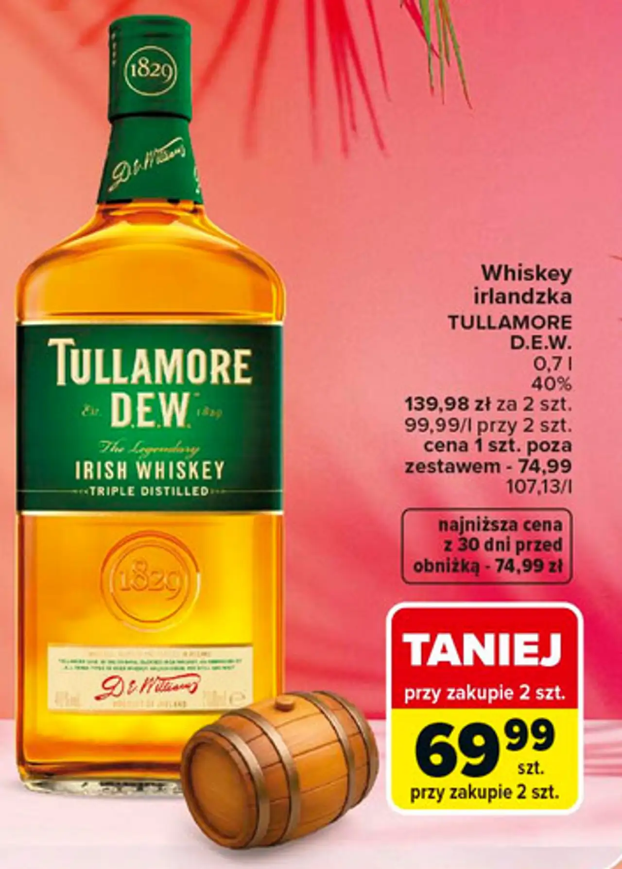 Whiskey irlandzka TULLAMORE D.E.W.