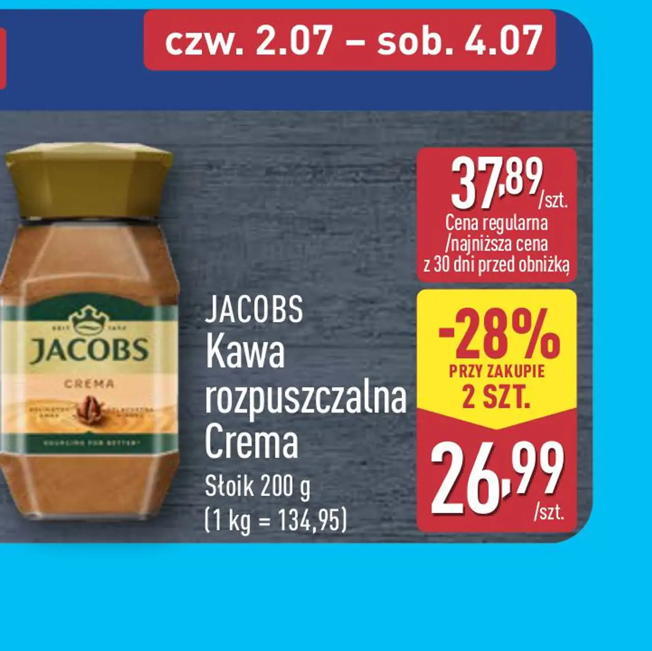 Jacobs Kawa rozpuszczalna Crema