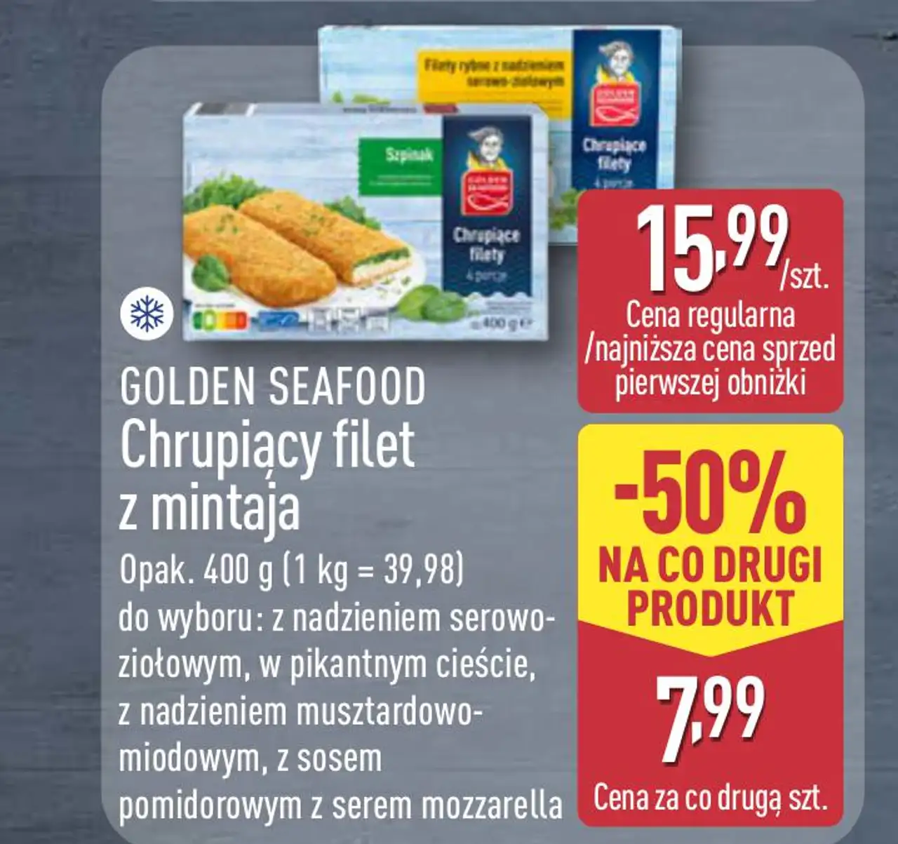 GOLDEN SEAFOOD Chrupiący filet z mintaja