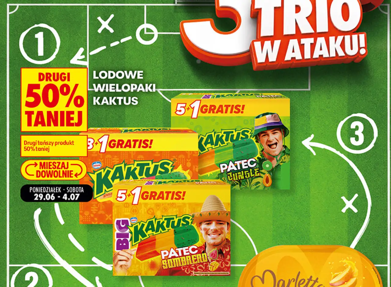 Lodowe wielopaki Kaktus / Lody na patyku Marletto, 120 ml