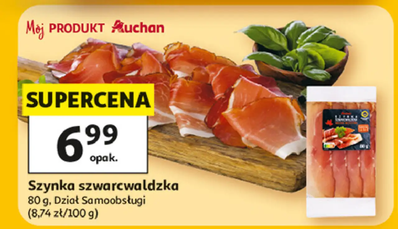 Szynka szwarcwaldzka Auchan Różnorodne (Logo Czerwone)