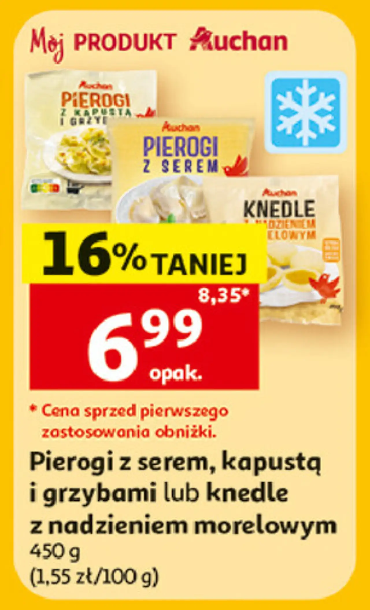Knedle z nadzieniem morelowym Auchan