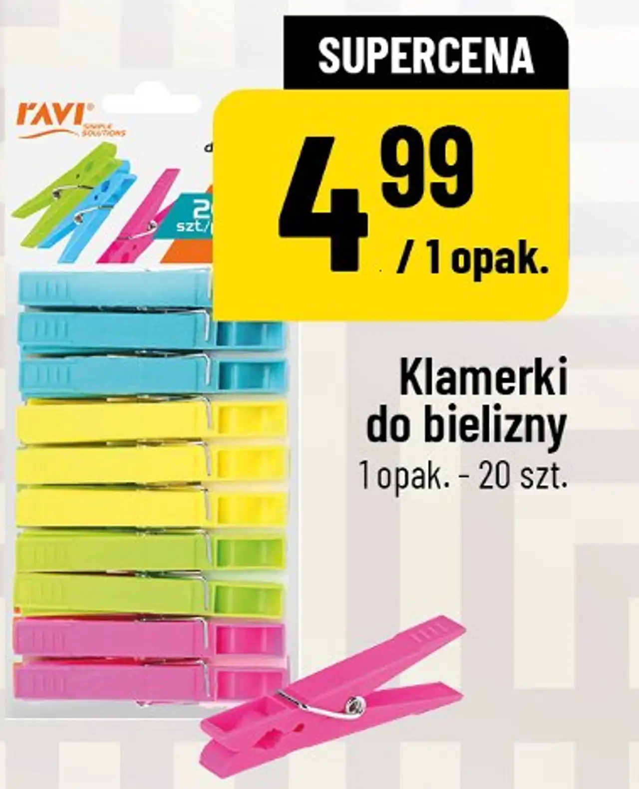 Klamerki do bielizny 1 opak. - 20 szt.