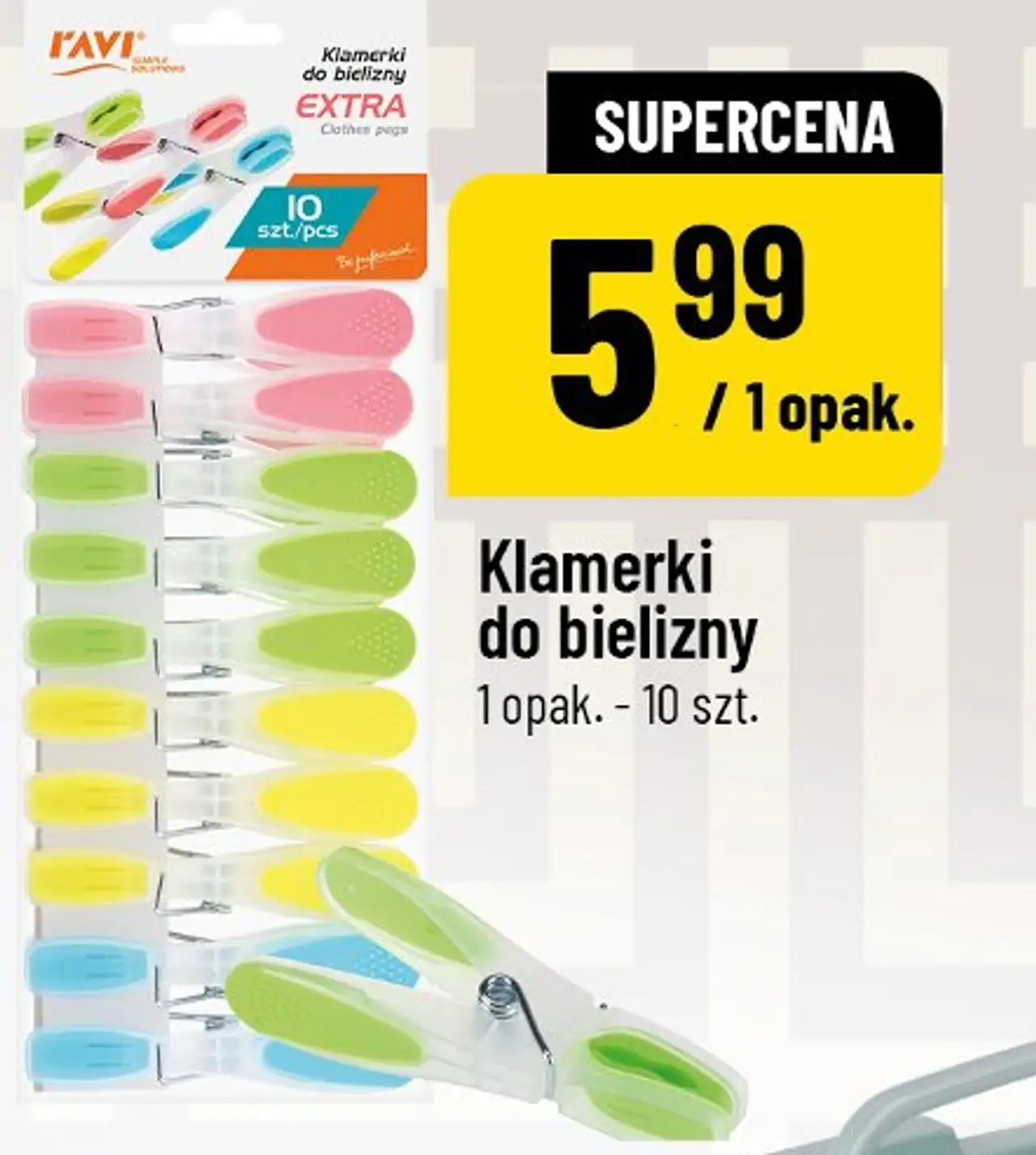 Klamerki do bielizny 1 opak. - 10 szt.