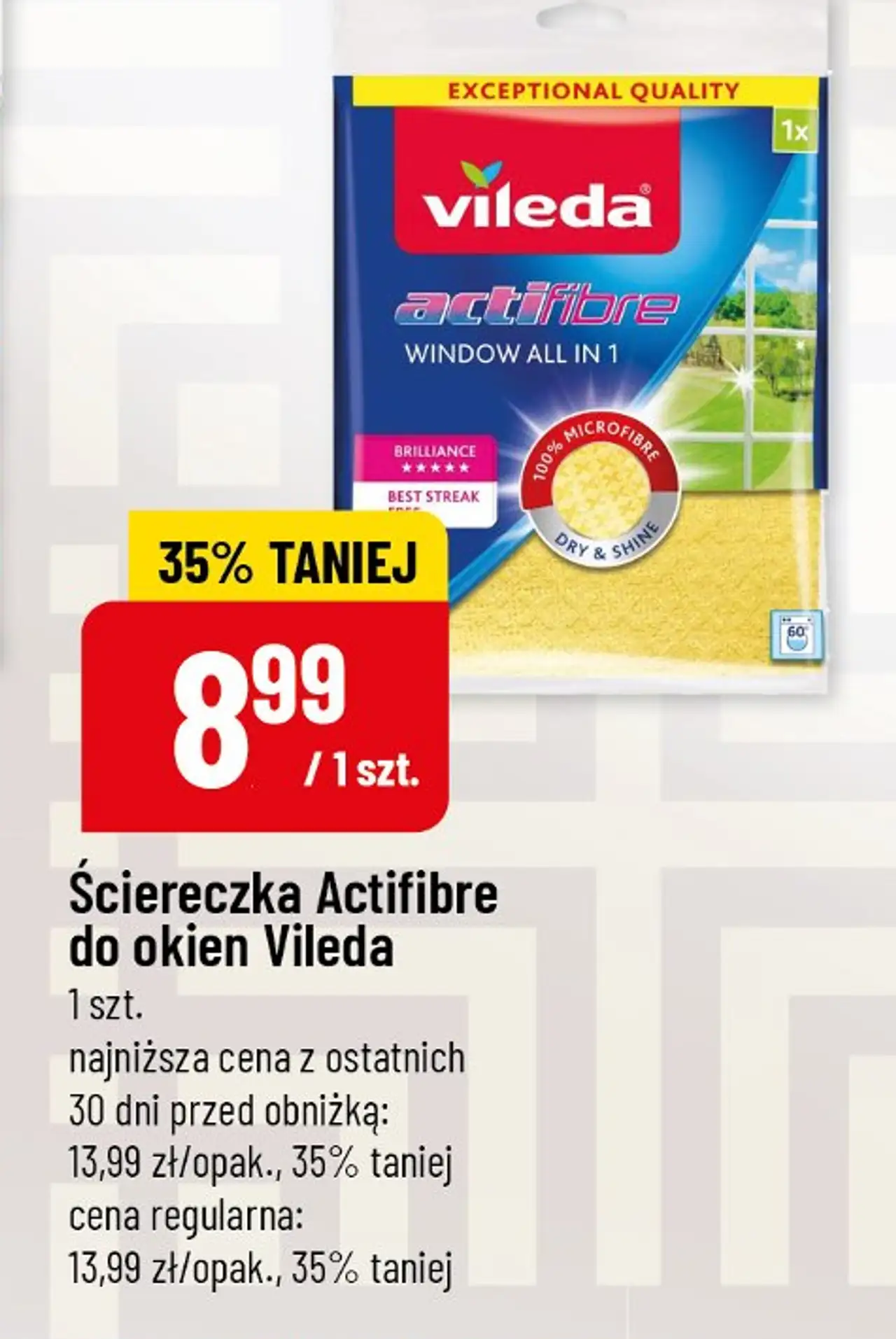 Ściereczka Actifibre do okien Vileda 1 szt.