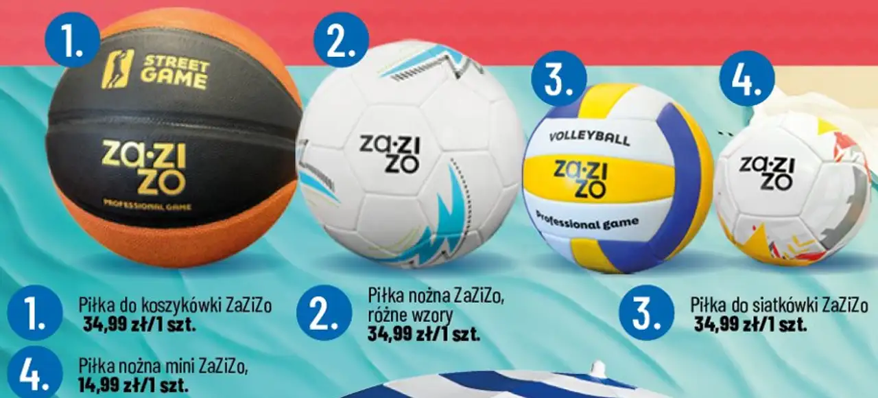 Piłka ZaZiZo (do koszykówki / nożna / do siatkówki / mini)