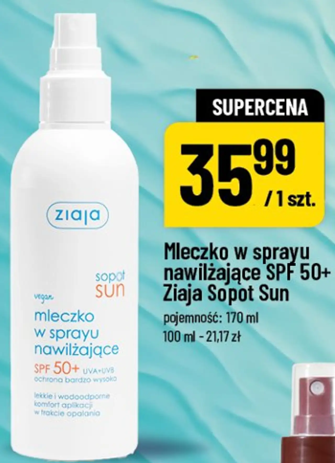 Mleczko w sprayu nawilżające SPF 50+ Ziaja Sopot Sun