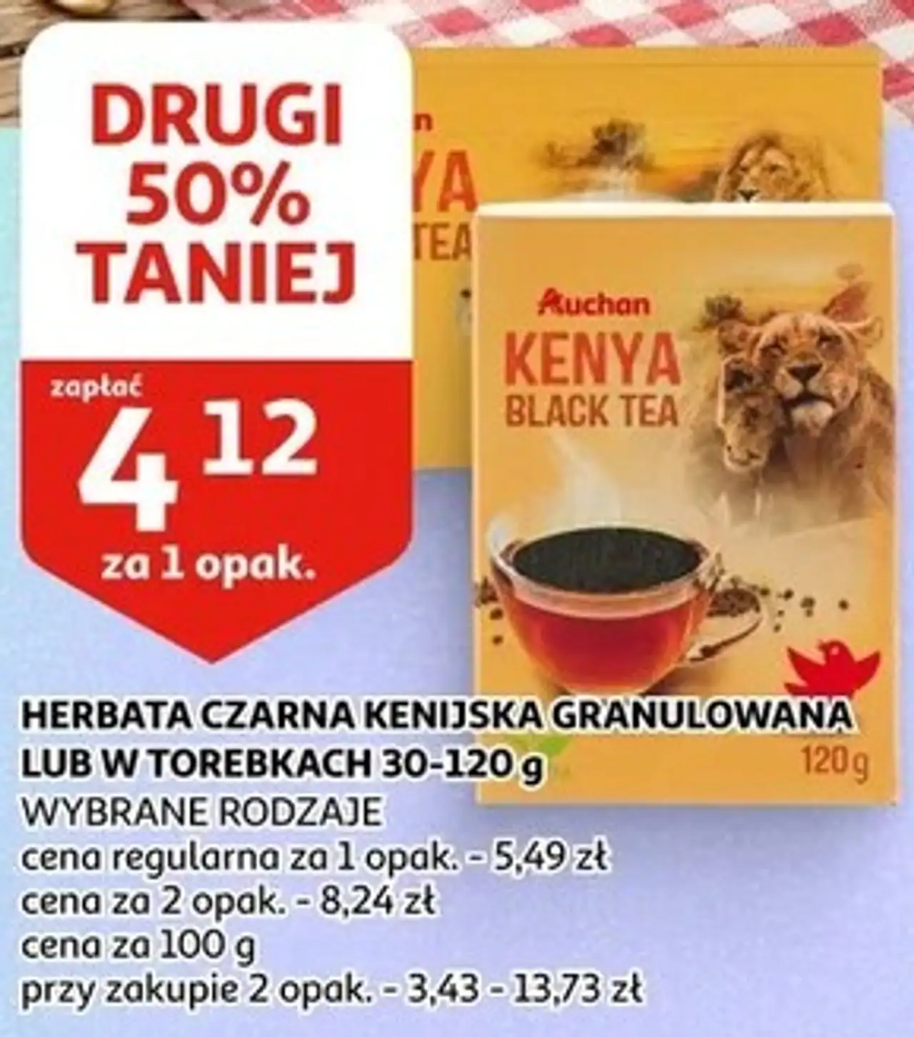 HERBATA CZARNA KENIJSKA GRANULOWANA LUB W TOREBKACH 30-120 g WYBRANE RODZAJE