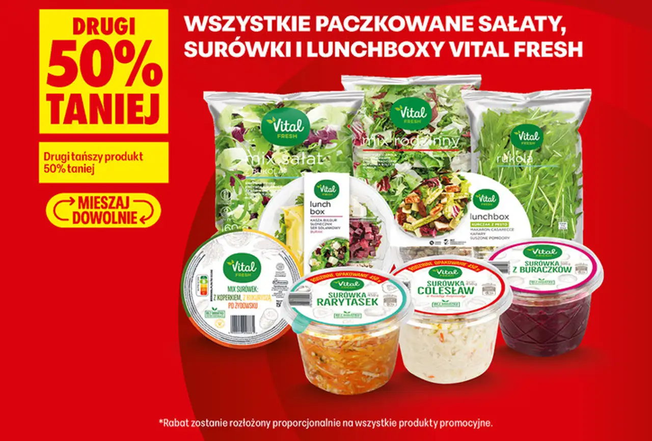 WSZYSTKIE PACZKOWANE SAŁATY, SURÓWKI I LUNCHBOXY VITAL FRESH