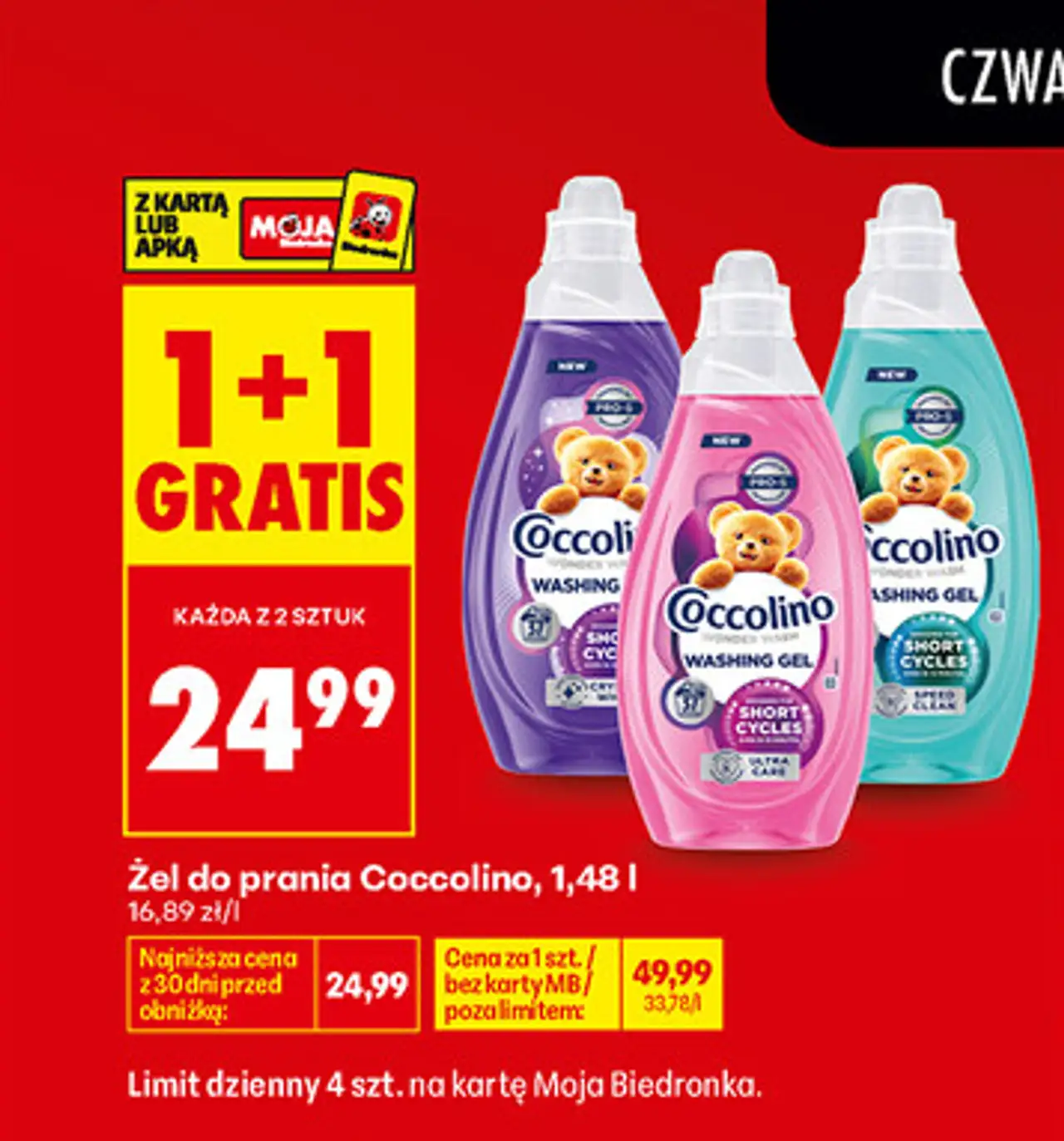 Żel do prania Coccolino, 1,48 l