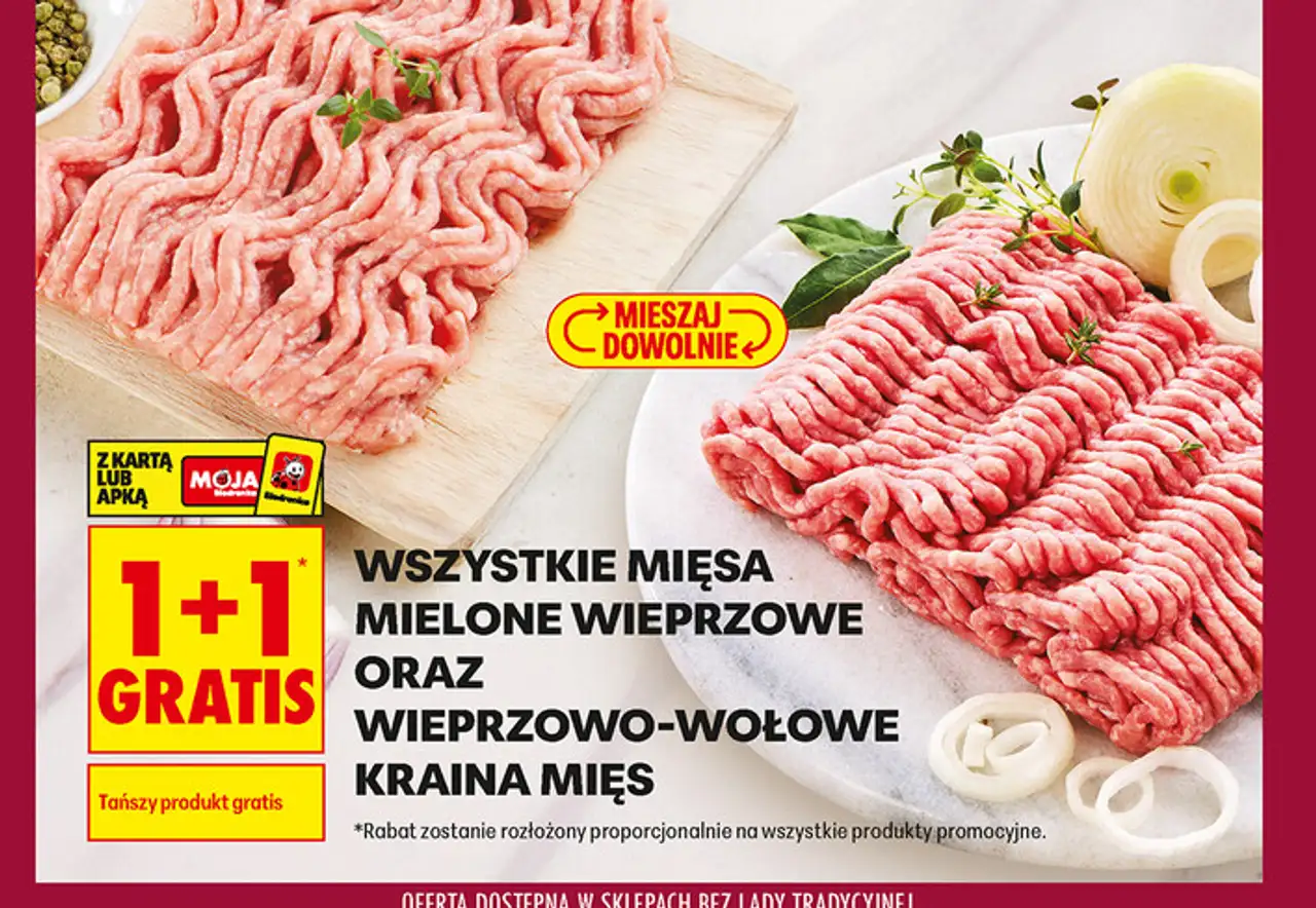 Wszystkie mięsa mielone wieprzowe oraz wieprzowo-wołowe Kraina Mięs