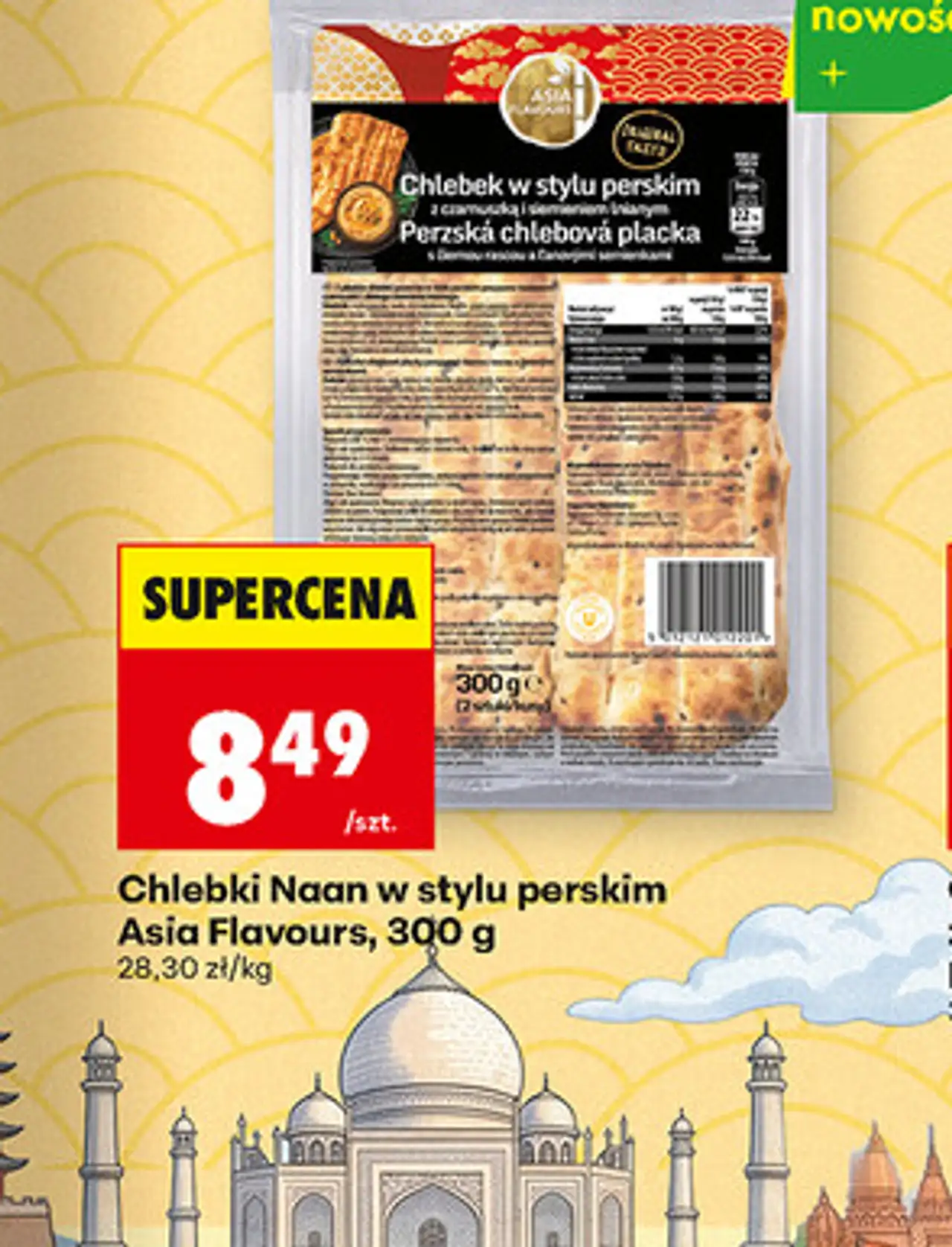 Chlebki Naan w stylu perskim Asia Flavours, 300 g