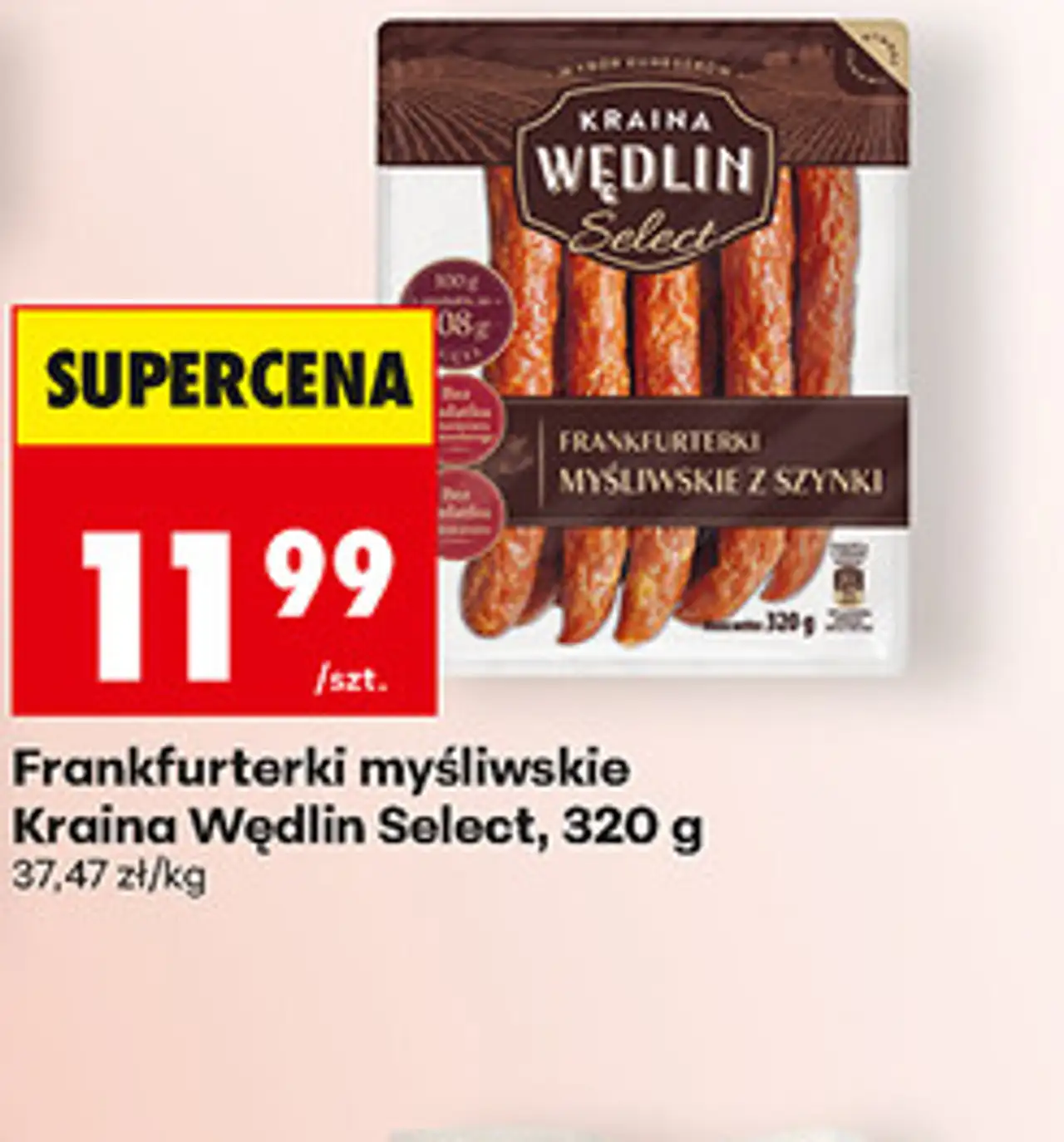 Frankfurterki myśliwskie Kraina Wędlin Select, 320 g