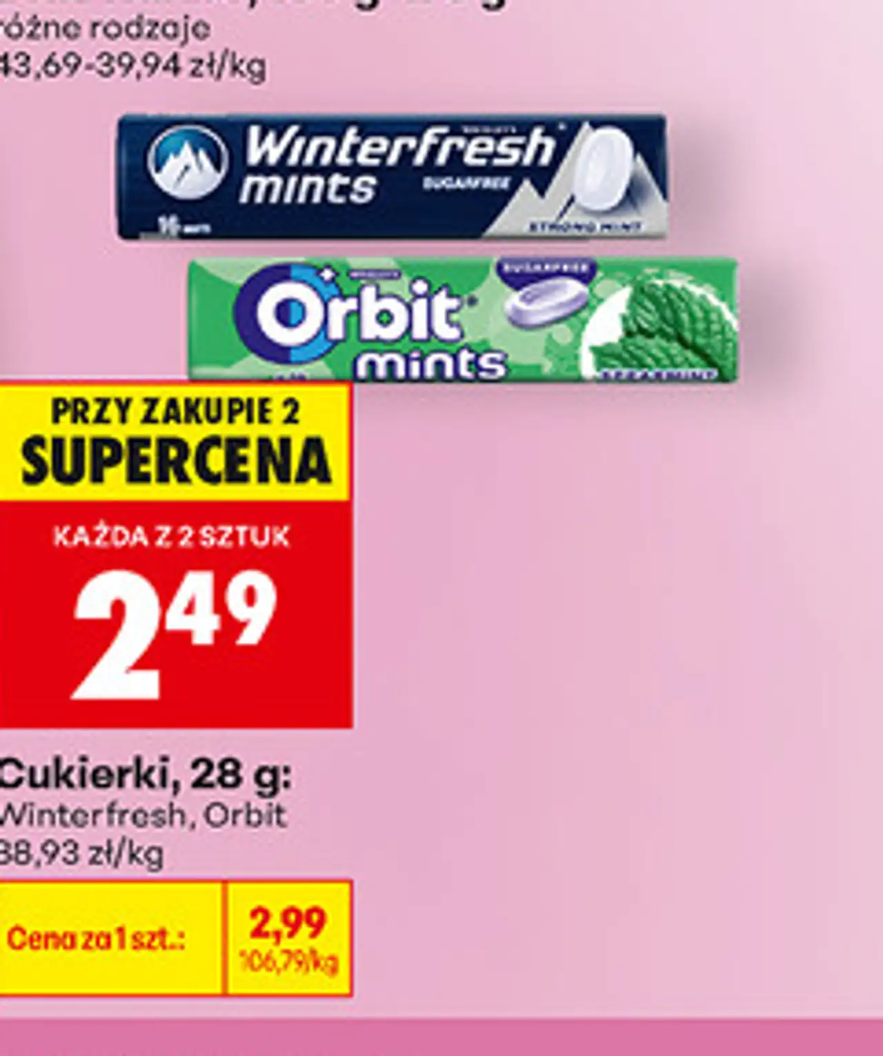 Cukierki Winterfresh, Orbit