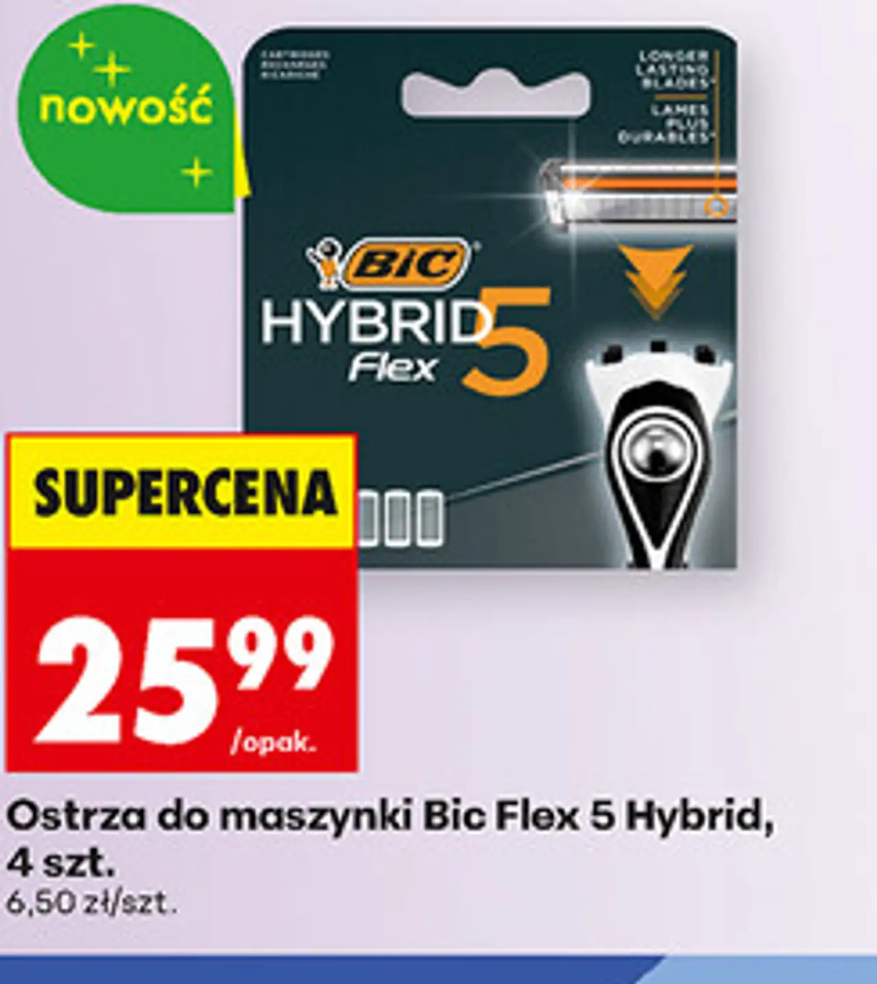 Ostrza do maszynki Bic Flex 5 Hybrid, 4 szt.