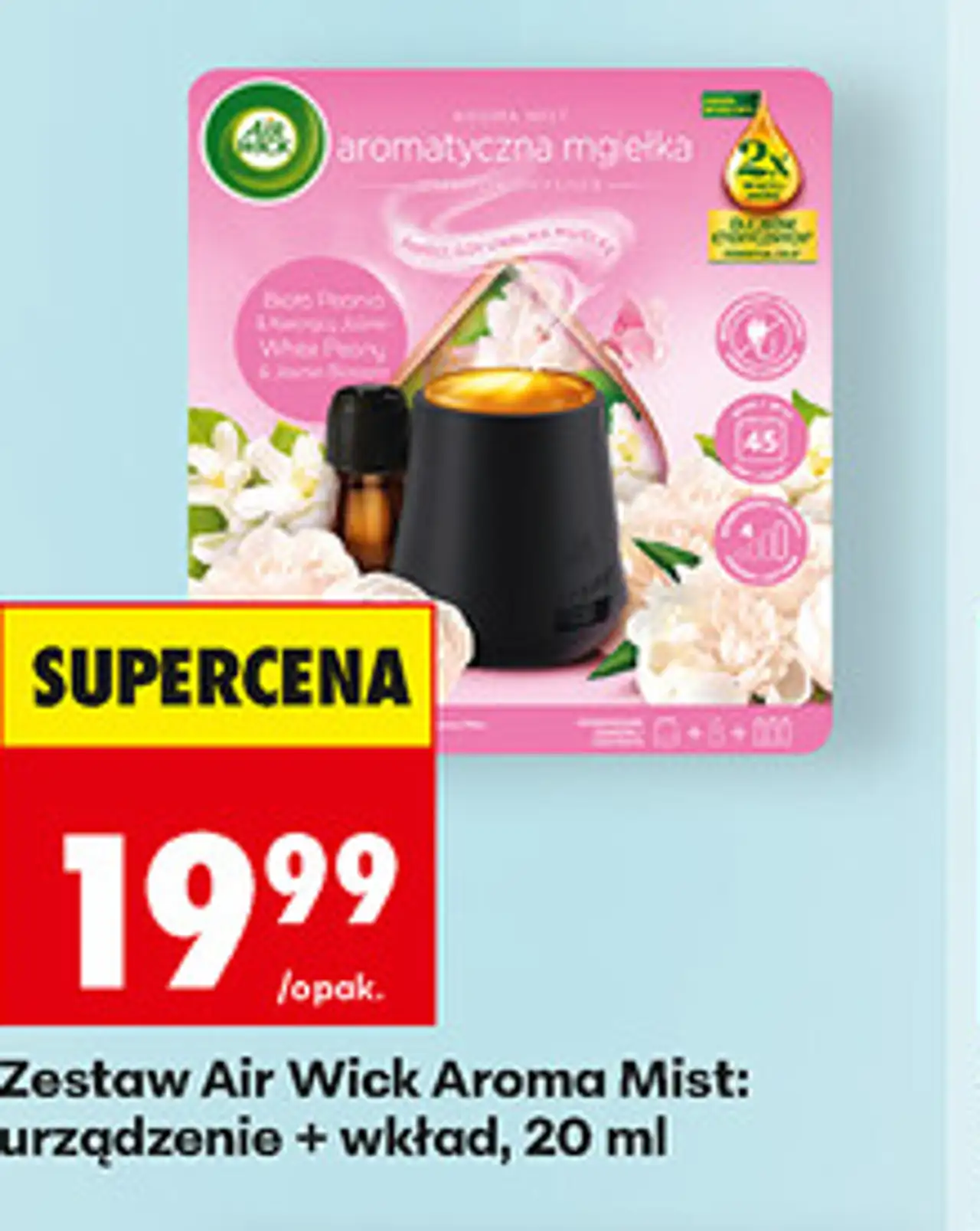 Zestaw Air Wick Aroma Mist: urządzenie + wkład, 20 ml