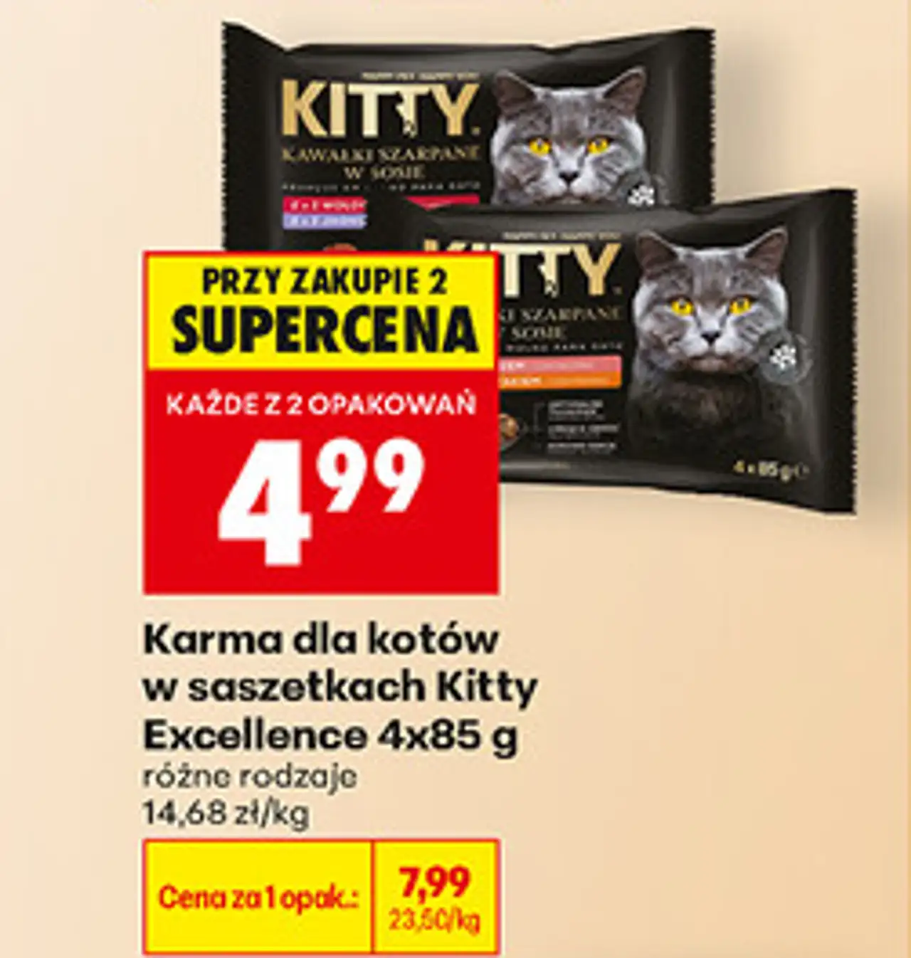 Karma dla kotów w saszetkach Kitty Excellence