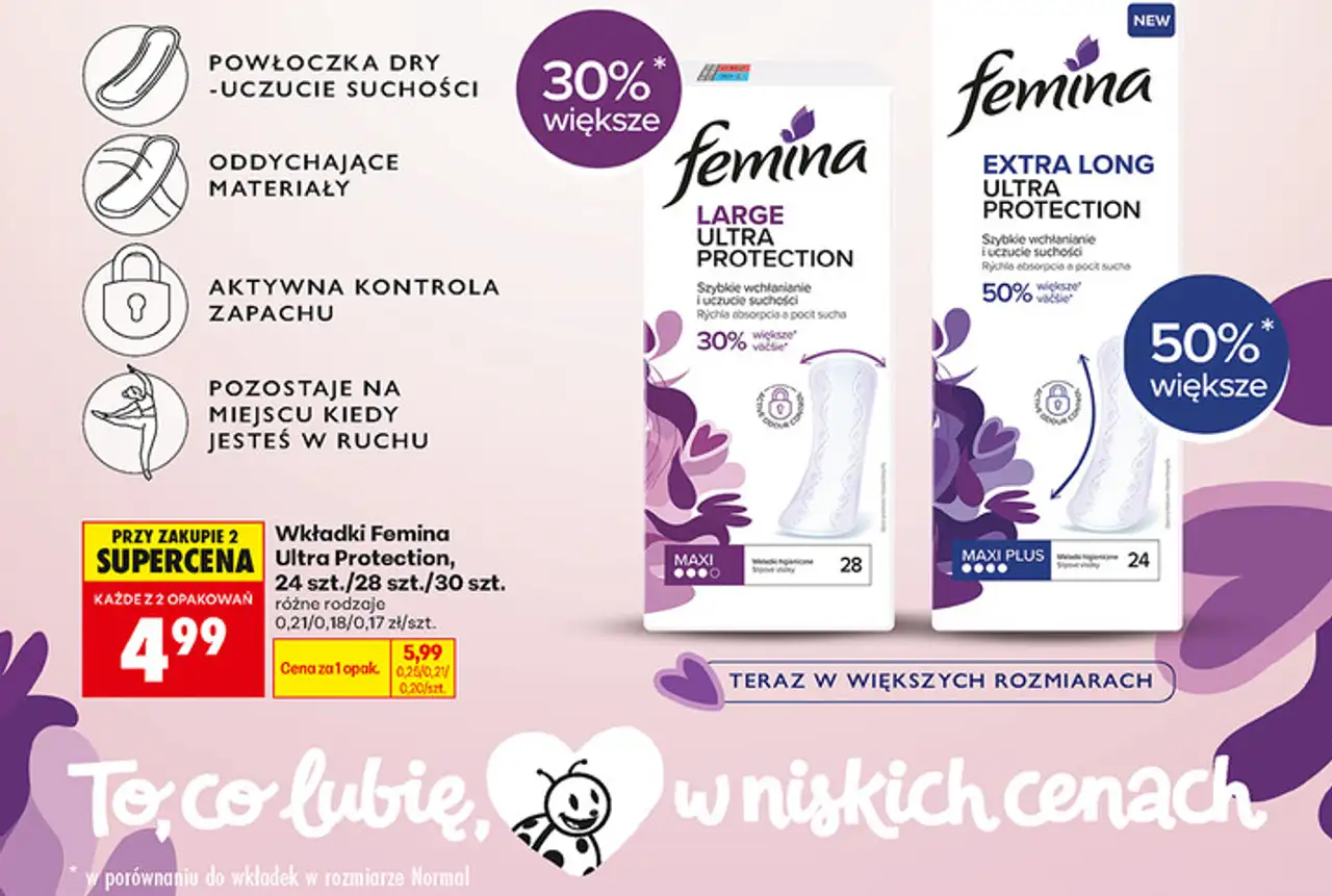 Wkładki Femina Ultra Protection