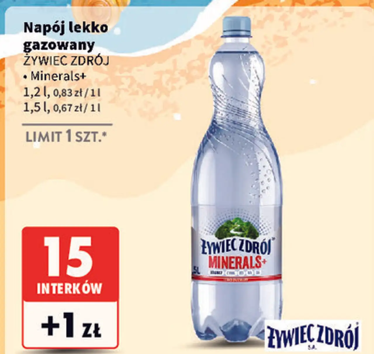 Napój lekko gazowany Żywiec Zdrój Minerals+