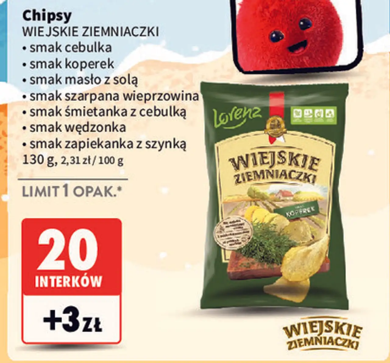 Chipsy szarpana wieprzowina Lorenz Wiejskie Ziemniaczki