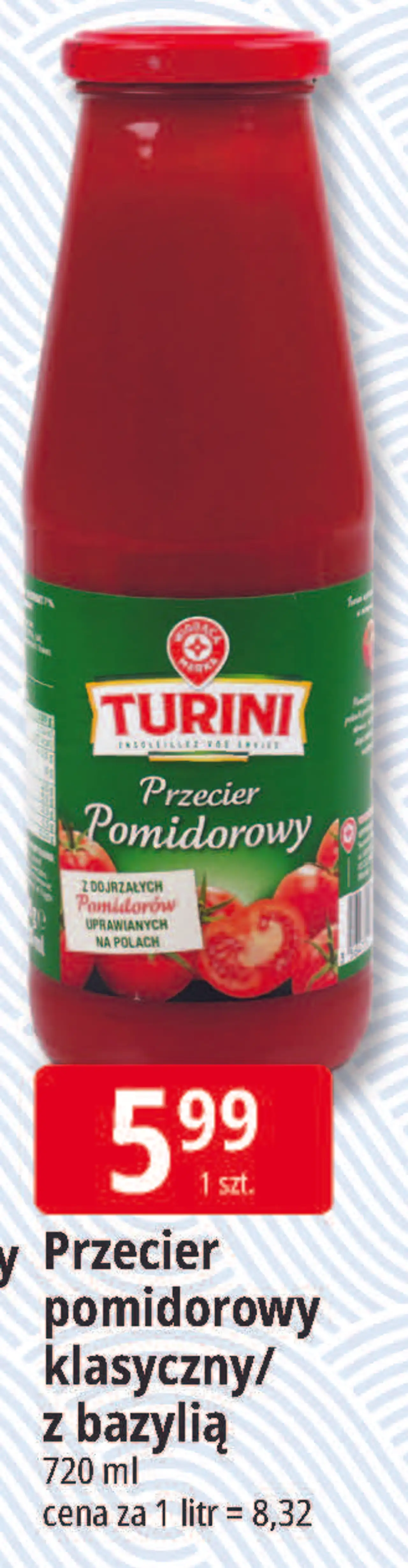 Przecier pomidorowy klasyczny/z bazylią Turini