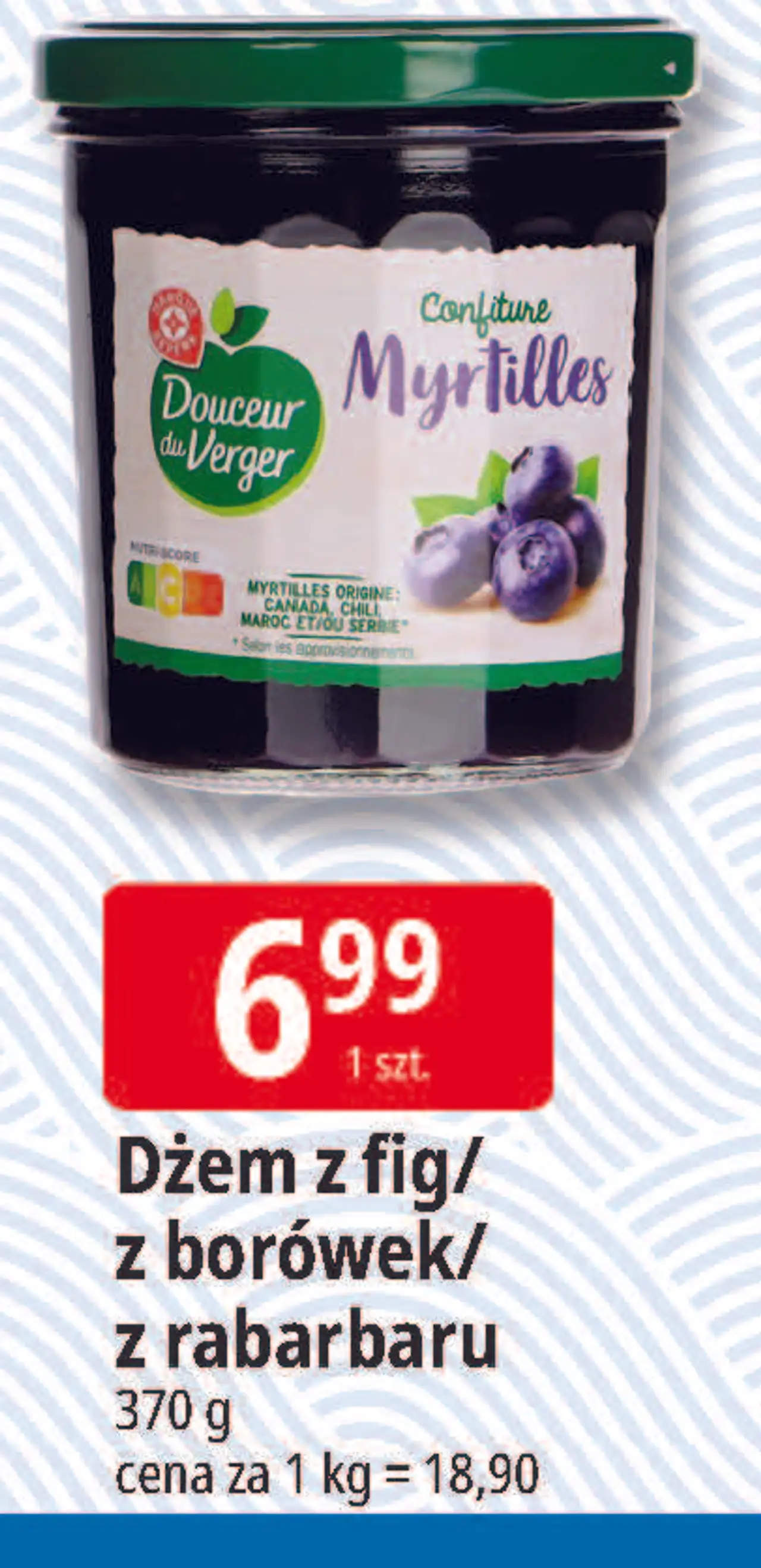 Dżem z fig/z borówek/z rabarbaru Douceur du Verger