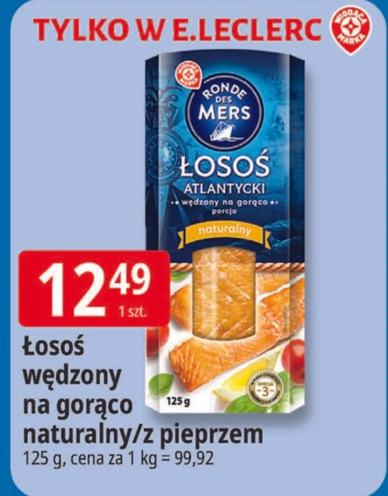 Ronde des Mers Łosoś wędzony na gorąco naturalny/z pieprzem