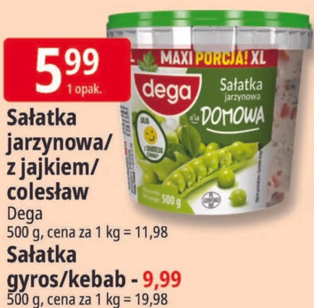 Dega Sałatka jarzynowa/z jajkiem/colesław